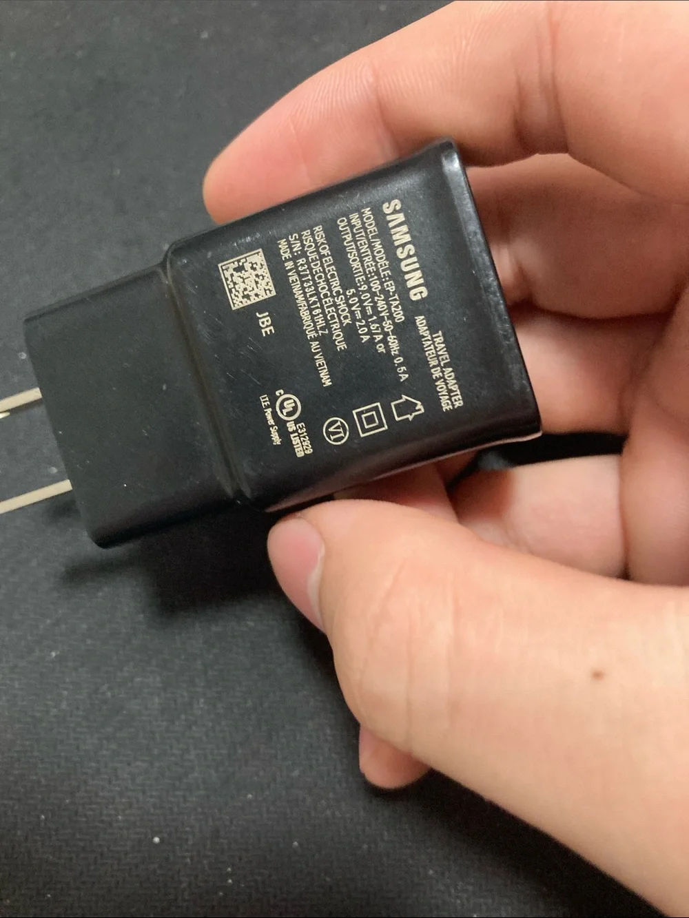 Samsung Black USB Fast Wall Charger Adapter